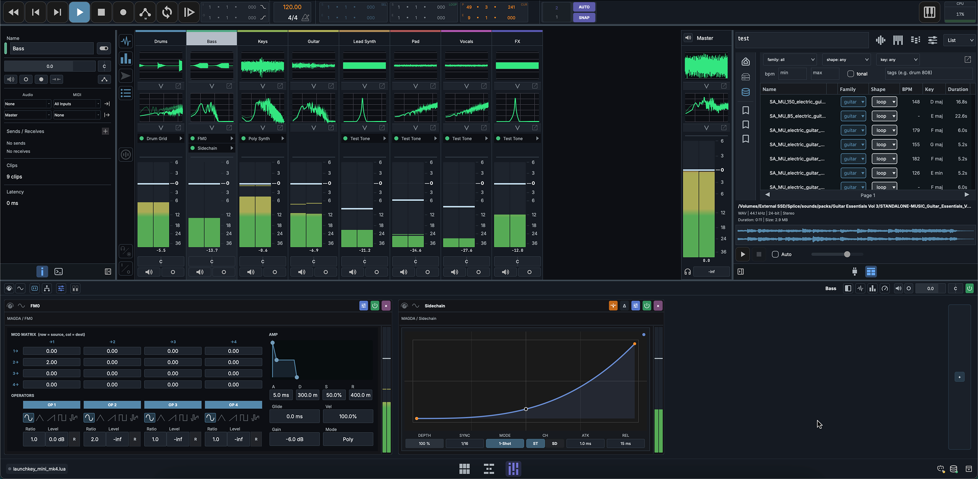 MAGDA Mix view (dark theme)