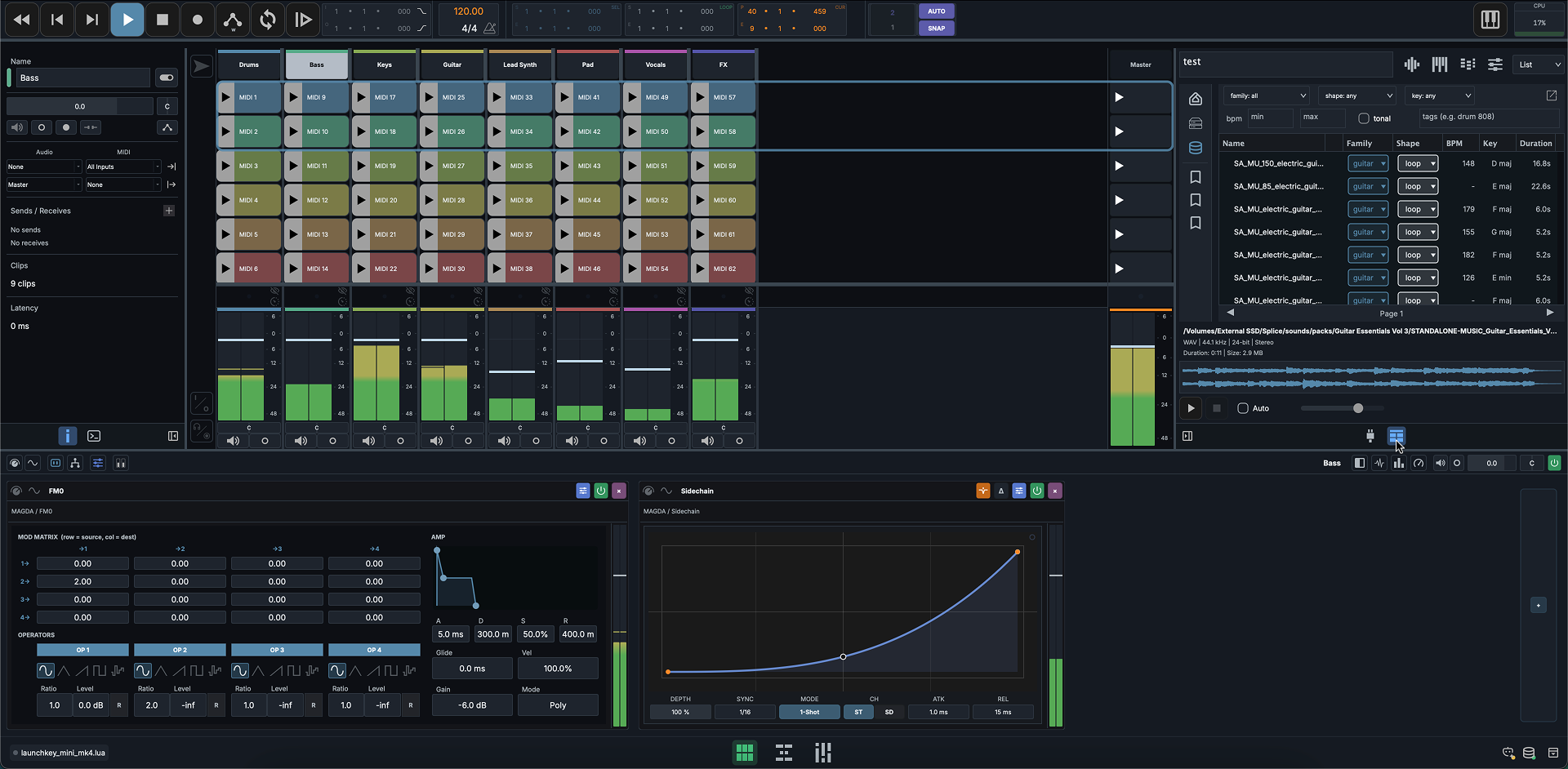 MAGDA Live view (dark theme)